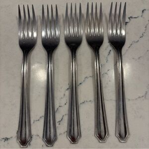 Delco Dinner Forks Set Of 5 silverware tableware stainless